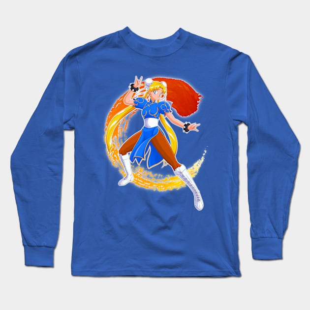 Chun Li Street Fighter II Long Sleeve T-Shirt by DrawingsFromHell